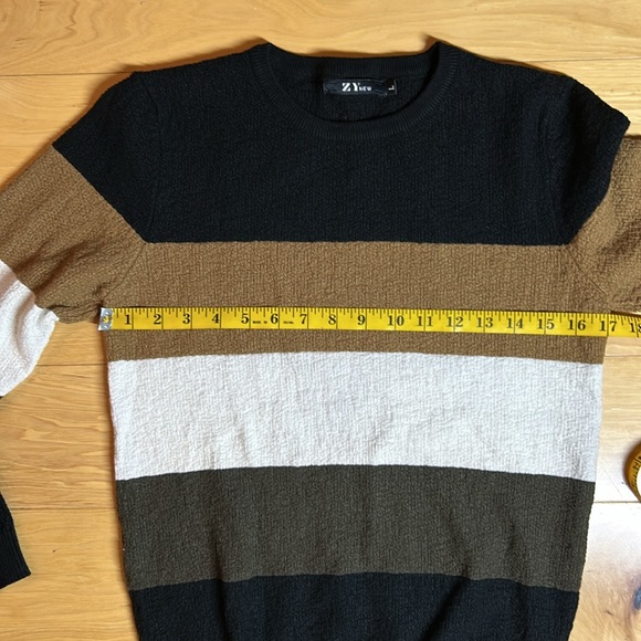 ZY New Black Brown Soft Sweater | Size Medium - Picture 3 of 5